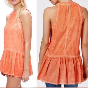 Free People Sleeveless Boho Draped Tunic Top Women's size L